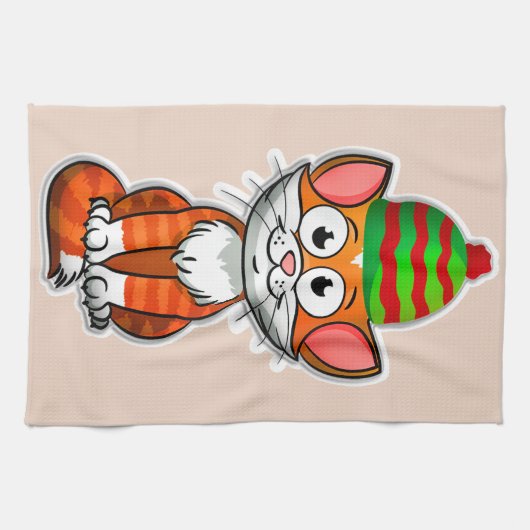 serviette de cuisine kitty noël (Horizontal)