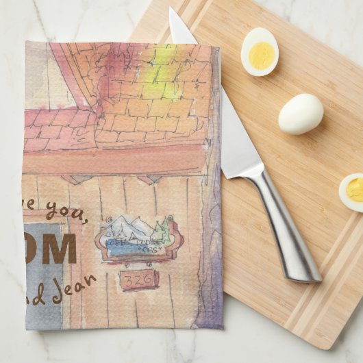 Serviette de cuisine "Lac Arrowhead" (Quart Plié)