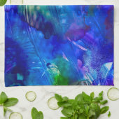 Serviette de cuisine Lagon Bleu (Plié)