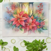 Serviette de cuisine lanterne de Noël (Plié)