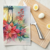 Serviette de cuisine lanterne de Noël (Quart Plié)
