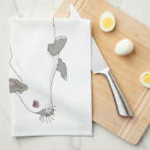 Serviette de cuisine lapin Bunnies (Quart Plié)
