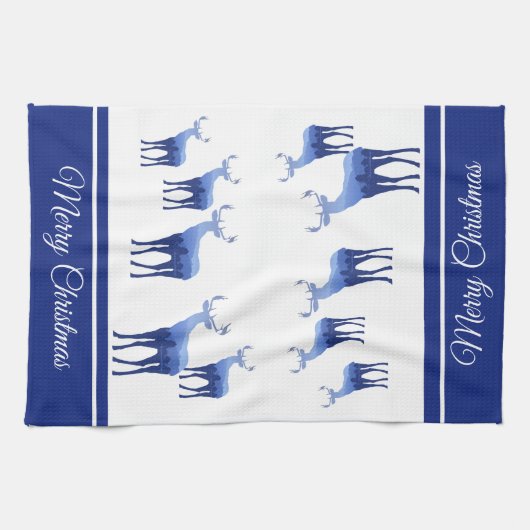 Serviette de cuisine-Le Cerf Joyeux Noël (Horizontal)