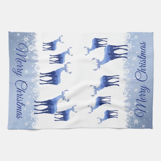 Serviette de cuisine - Les flocons de neige du cer (Horizontal)