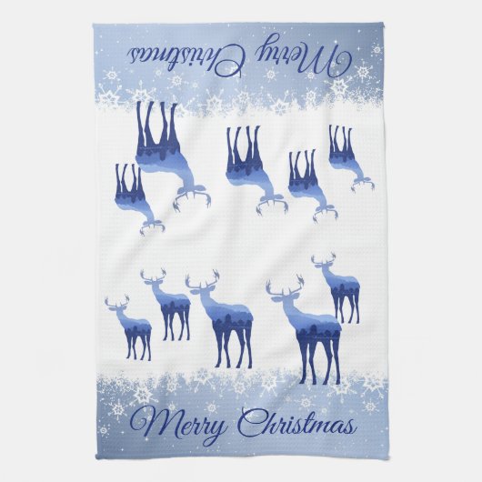 Serviette de cuisine - Les flocons de neige du cer (Vertical)