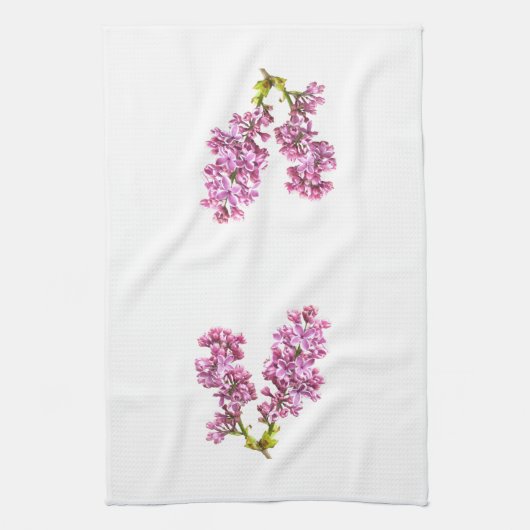 Serviette de cuisine - Lilac fleurs (Vertical)