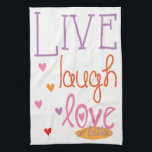 Serviette de cuisine "Live Laugh Love a Latke Towe<br><div class="desc">Serviette de cuisine "Hanoukka Live Laugh Love a Latke Towel"Merci d'avoir fait une halte et de faire du shopping. Très apprécié ! Joyeux Chanukah/Hanoukka !Modèle: Serviette de cuisine 16" x 24" Éclaircir toute cuisine avec un ensemble de serviettes de cuisine personnalisées.En coton sergé, ces linges de cuisine sont parfaits pour...</div>