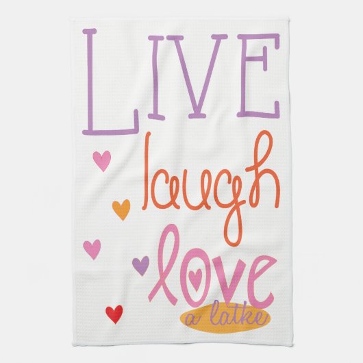 Serviette de cuisine "Live Laugh Love a Latke Towe (Vertical)