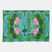 Serviette de cuisine - Lotus rose Abstrait (Horizontal)