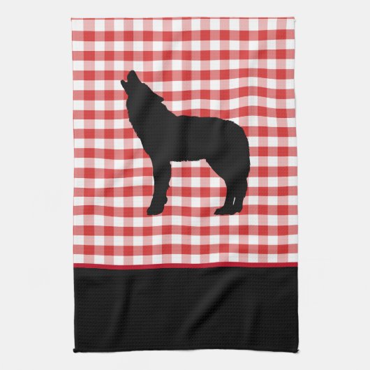 Serviette de cuisine - Loup de Yellowstone (Vertical)