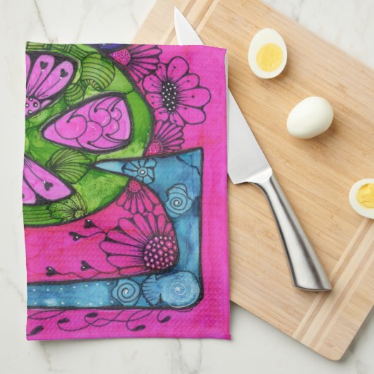 Serviette de cuisine "Love" (Quart Plié)