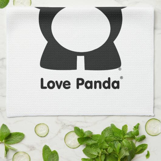 Serviette de cuisine Love Panda® (Plié)