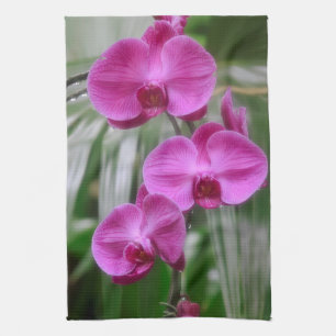 Serviette de cuisine Magenta Orchids
