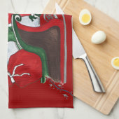 Serviette de cuisine magique de Noël (Quart Plié)