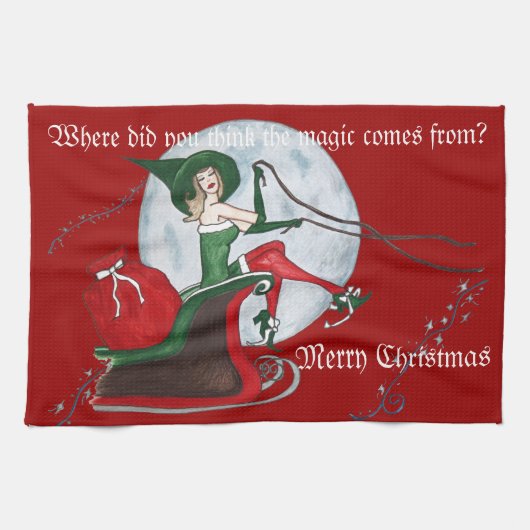Serviette de cuisine magique de Noël (Horizontal)