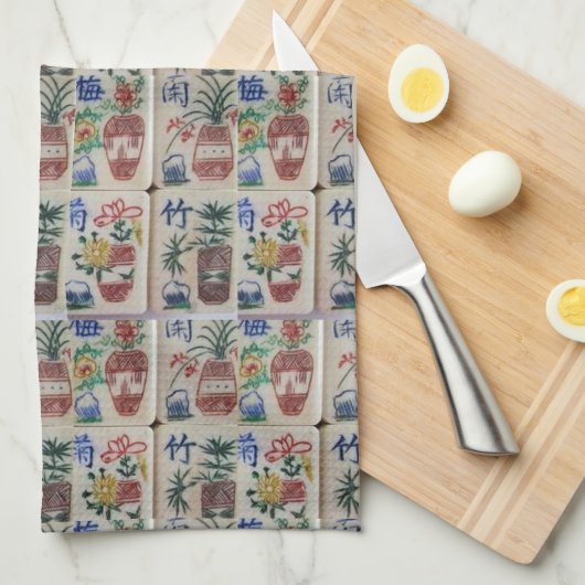 Serviette de cuisine Mahjong (Quart Plié)