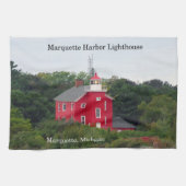 Serviette de cuisine Marquette Harbour Lighthouse (Horizontal)