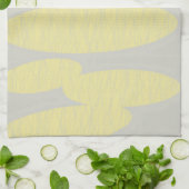 Serviette de cuisine marron et jaune clair (Plié)