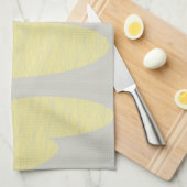 Serviette de cuisine marron et jaune clair (Quart Plié)