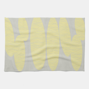 Serviette de cuisine marron et jaune clair