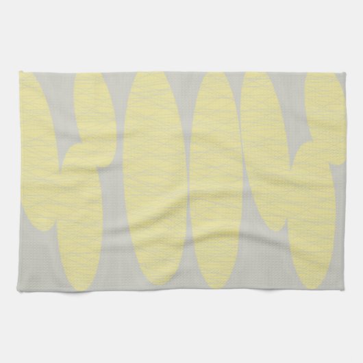 Serviette de cuisine marron et jaune clair (Horizontal)