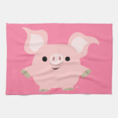 Serviette de cuisine mignonne de porc de bande (Horizontal)