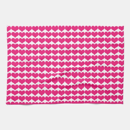 Serviette de cuisine mignonne rose de motif de (Horizontal)