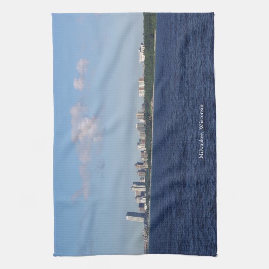 Serviette de cuisine Milwaukee Skyline (Vertical)