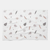Serviette de cuisine minimaliste Feuille Motif (Horizontal)