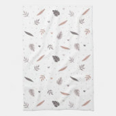 Serviette de cuisine minimaliste Feuille Motif (Vertical)