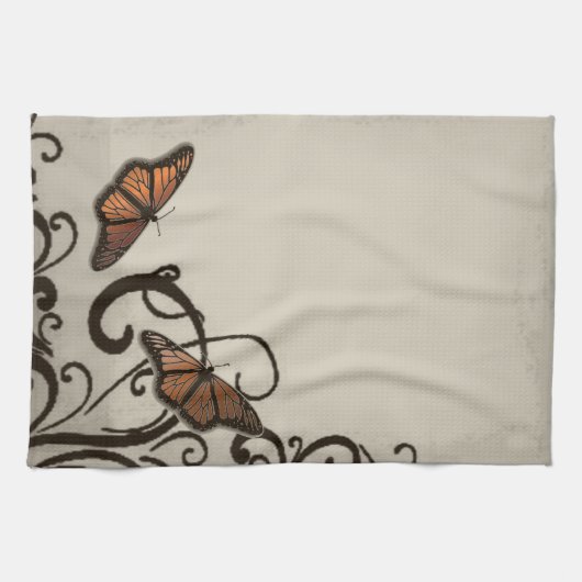 Serviette de cuisine Mocha Papillon Swirl (Horizontal)