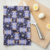Serviette de cuisine modelée par pingouins mignons (Quart Plié)