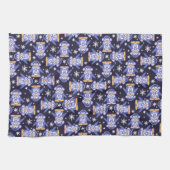 Serviette de cuisine modelée par pingouins mignons (Horizontal)