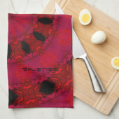 Serviette de cuisine modelée par rouge (Quart Plié)