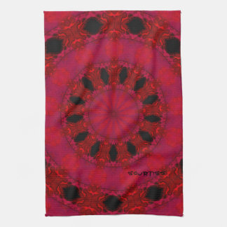 Serviette de cuisine modelée par rouge