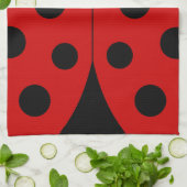Serviette de cuisine moderne de coccinelle (Plié)