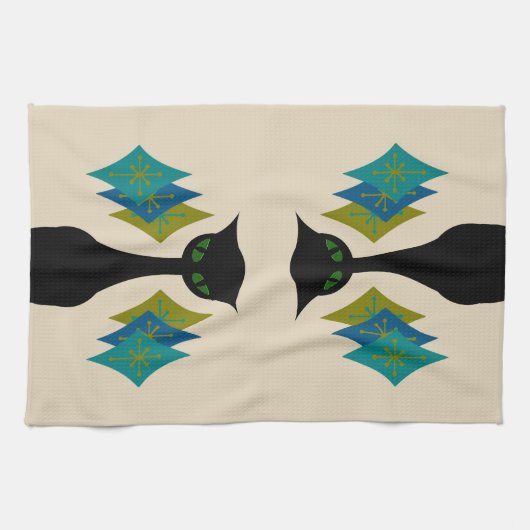 Serviette de cuisine moderne de la moitié du (Horizontal)