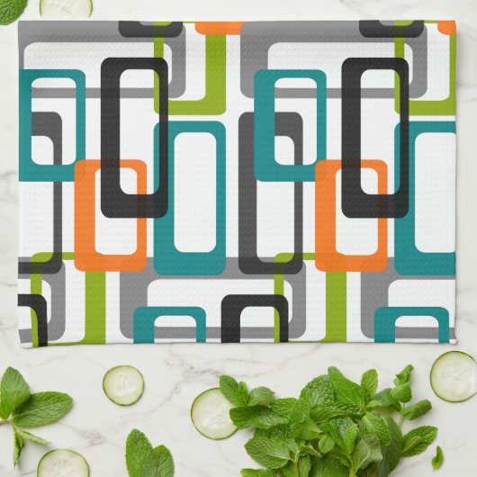 SERVIETTE de CUISINE moderne d'impression de la (Plié)