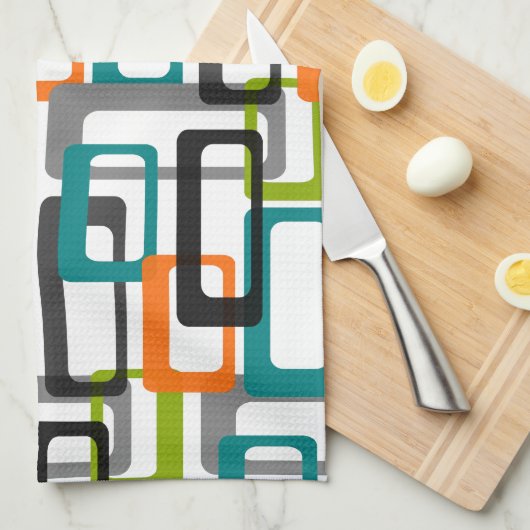 SERVIETTE de CUISINE moderne d'impression de la (Quart Plié)