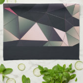 Serviette de cuisine moderne Polygons multicolores (Plié)