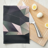 Serviette de cuisine moderne Polygons multicolores (Quart Plié)