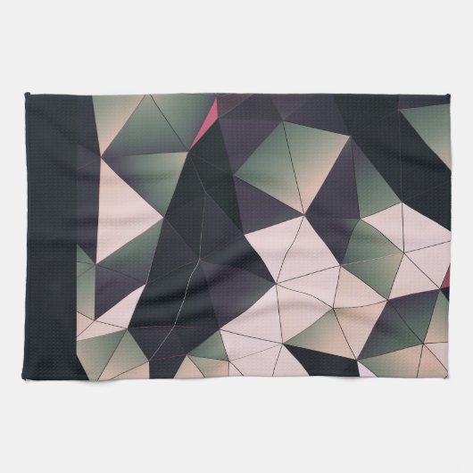 Serviette de cuisine moderne Polygons multicolores (Horizontal)