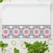 Serviette de cuisine moderne rose Grey (Plié)