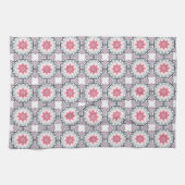 Serviette de cuisine moderne rose gris (Horizontal)