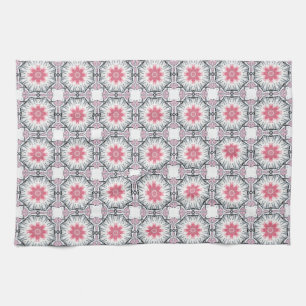 Serviette de cuisine moderne rose gris