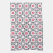 Serviette de cuisine moderne rose gris (Vertical)
