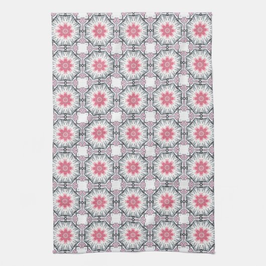 Serviette de cuisine moderne rose gris (Vertical)