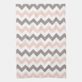 Serviette de cuisine moderne rose pâle Chevron (Vertical)