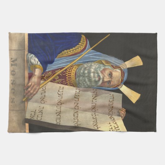 Serviette de cuisine "Moïse et les Dix Commandemen (Horizontal)