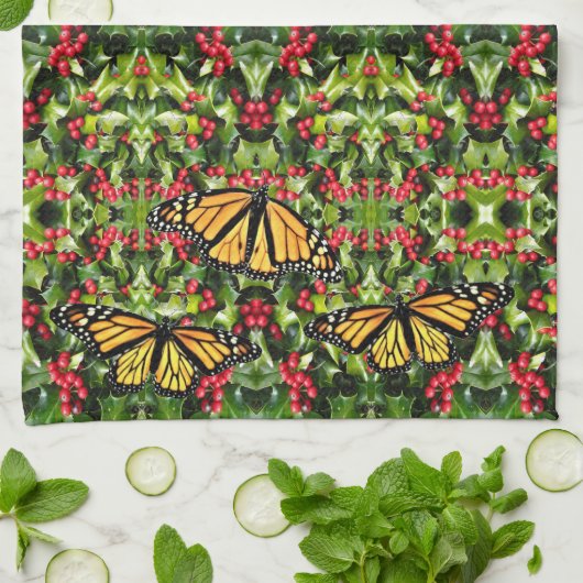 Serviette de cuisine - Monarques & Holly (Plié)